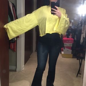 Sunny Yellow Extra Long Sleeve Sweater🌞